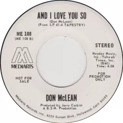 And I Love You So