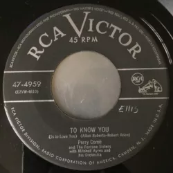 To Know You (Is to Love You)