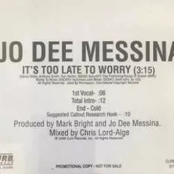 It's Too Late to Worry